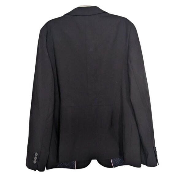 Talbots Blazer Womens Size 12 Black Wool Blend Working Cuffs 2 Button Jacket - Picture 6 of 11